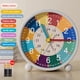 thumbnail image 4 of Wmhnj Reloj despertador analgico silencioso con luz nocturna, esfera de aprendizaje colorida, movimiento de cuarzo silencioso, sin tictac, botones fciles de configurar., 4 of 7