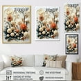 thumbnail image 4 of Designart "Expressing Deep Marine Beauty In White And Peach Tones" Coastal Coral Under Water Floater Framed Wall Art Living Room, 4 of 5