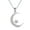 Silver, variant on 925 Sterling Silver Moon Necklace Cubic Zirconia Crescent Moon Star Phase Pendant Necklace Dainty Chain 18"