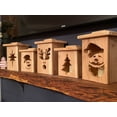 thumbnail image 4 of Wood Christmas Lantern Luminary Decor - LED “Flickering Flame” Candle & Battery, 4 of 6