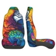 thumbnail image 3 of Honeii Colorful Parrot Jungle Dream Print Car Seat Covers 2 Pieces, Full Set Universal Seat Covers for Cars, Waterproof Auto Seat Protectors, 3 of 7
