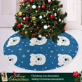 thumbnail image 3 of Yayeee Christmas Tree Skirt 35 inches for Xmas Tree Holiday Party Decoration, Blue Polar Bear, 3 of 6
