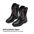 thumbnail image 2 of Botas de Vaquero para Niños DREAM PAIRS Talla 6 Punta Cuadrada Negra, 2 of 7
