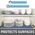 thumbnail image 7 of Drymate Premium Luxury Shelf & Drawer Liner, Thick Cushioned Fabric, Non-Adhesive, Absorbent, Waterproof, Slip-Resistant, Liners for Kitchen Cabinets, Cupboards (USA Made)(12”x59”)(2-Pack)(Blue), 7 of 7