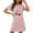 Pink, variant on Somuwie Clearance Women's Christmas Plus Size Short Nightdress Chest Printed Round Neck Short Sleeves