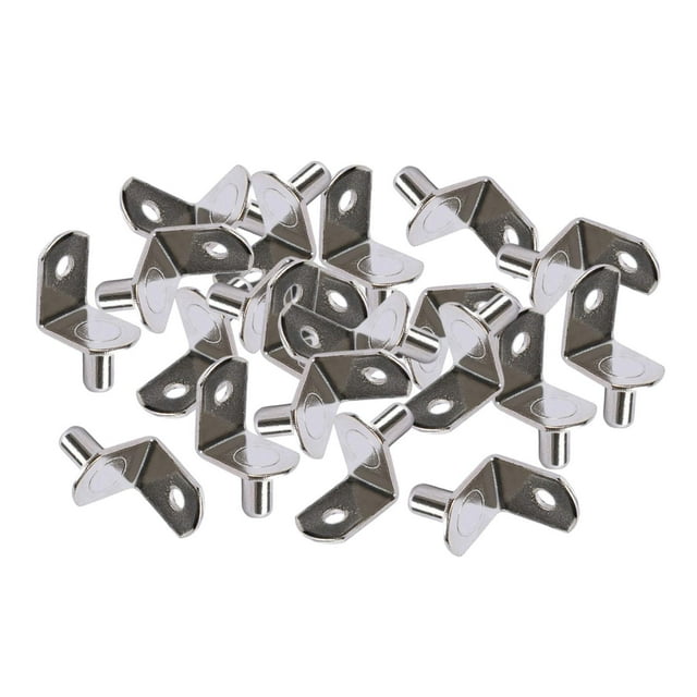 Yingyy 20 Pcs Supports d'Étagère en Fer Métal pour Étagères Garde-Robe Placard Support Plat