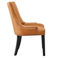 thumbnail image 3 of Modway Marquis Solid Wood and Vegan Leather Dining Chair in Tan, 3 of 8