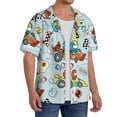 thumbnail image 2 of Kdxio Men'S Hawaiian Shirt For Men Short Sleeve Shirt Cartoon Car Racing Summer Casual Holiday Beach Button Down T-Shirts, 2 of 5