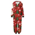 thumbnail image 6 of Odeerbi Christmas Onesie Pajamas for Family Holiday Sleep Jumpsuit Long Sleeve Family Christmas Pajamas Matching Sets Mom Printed Loungewear Jumpsuit Sleepwear Xmas PJs Set Red, 6 of 6