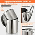 thumbnail image 2 of ARC 64QT-16 Gallon Professional Stainless Steel Stock Pot with Lid Turkey Fryer Backyard Pot Crawfish Pot with Strainer Basket, 2 of 6