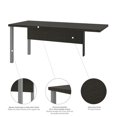 thumbnail image 3 of Bestar 120811-32 Pro-Linea Return Table with Metal Legs - Deep Grey - 71.10 x 29.90 x 29.50 in., 3 of 6