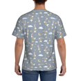 thumbnail image 3 of Bixox Men's Sleep Rabbit Printed Short Sleeve Skinny Athletic T-Shirt, 3 of 6