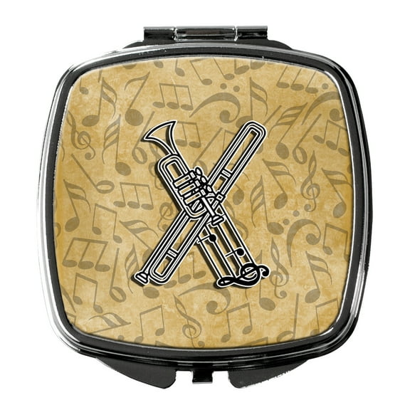 Letter X Musical Instrument Alphabet Compact Mirror