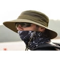 thumbnail image 4 of Unisex Wide Brim Bucket Hats with UV Protection Drawstring Fish Cap, 4 of 6
