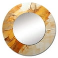 thumbnail image 3 of Designart "Glowing Amber II" Abstract Landscape Rund Mirror For Wall Decor - Large Yellow Round Printed Mirror - Modern Round Mirror 23" x 23" Inch, 3 of 6