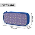 thumbnail image 4 of TEQUAN Large Capacity Pencil Case, Violet Floral Lavender Pattern Pencil Pouch 2 Compartments Pencil Bag (Blue), 4 of 7