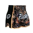 thumbnail image 3 of FLUORY Muay Thai Shorts Free Combat Mixed Martial Arts Boxing Training Match Pants Flower Printed Text Embroidery, 3 of 3