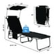 Gymax Chaise Longue Pliable Inclinable pour Piscine Extérieure W/ Parasol – image 5 sur 10