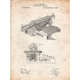 thumbnail image 2 of Borders, Cole 25x32 Black Ornate Wood Framed with Double Matting Museum Art Print Titled - PP918-Vintage Parchment Last Sholes Typewriter Patent Poster, 2 of 4