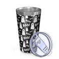 thumbnail image 2 of 16oz Tumblers Halloween Ghost Boo Pattern Stainless Steel Vacuum Insulated Double Wall Travel Tumbler Cups Mug with Lid and Straw,Cleaning Brush for Coffee,Tea, 2 of 4