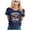 A-Navy510, variant on Women's Deer Floral Graphic Cutout Shoulder T-Shirt Casual Everyday Short-Sleeve Basic Tee