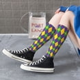 thumbnail image 5 of Honeii Mardi Gras Print Long Socks,Novelty Design Socks Gift for Men and Women,Crew Socks,Calf Socks, 5 of 6