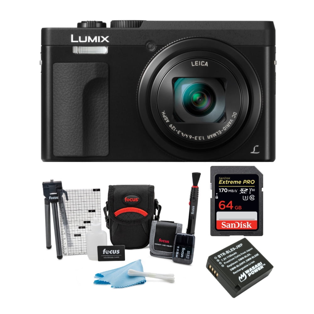 Panasonic LUMIX DCZS70K 20.3MP Digital Camera (Black) with 64GB SD