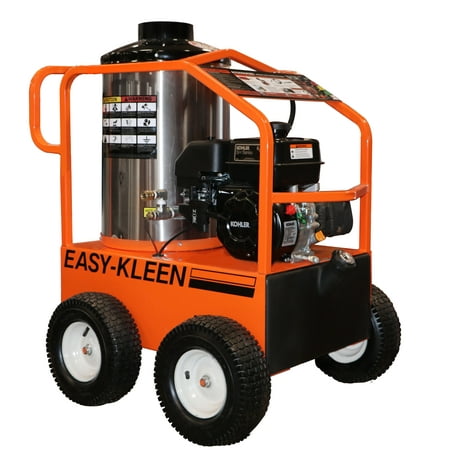COMMERCIAL HOT WATER GAS PRESSURE WASHER, 6.5 HP RECOIL START KOHLER, 3 GPM @ 2700 PSI, 120 VOLT OIL FIRED BURNER, 300000 (Best Gas Hot Water System)