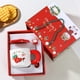 thumbnail image 5 of Fiudx Liquidación navideña Bonita taza de Papá Noel, taza de cerámica con forma de árbol de Navidad, taza de regalo con tapa y cuchara, 5 of 6