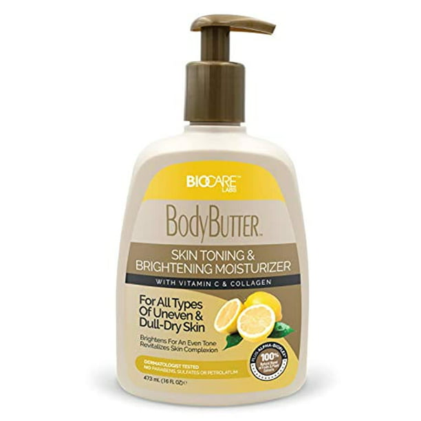 Gemeenten kam Commissie BioCare Labs Moisturizing Body Butter Body Cream With Vitamin C Collagen  Instantly Penetrates and Deeply Renews Skin Lotion Designed For Uneven Skin  Tones - Walmart.com