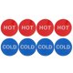 thumbnail image 5 of GOOHOCHY 4 pares Pegatizas de agua fría y caliente Etiquetas de grifo adhesivo para el baño y la cocina Señales de indicadores rojos azul, 5 of 7