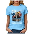 thumbnail image 4 of Gibobby Women's Independence Day 250th Anniversary USA Shirt Independence Day Fashion Casual Printed Round Neck Short Sleeve T Shirt 250th Anniversary Pattern Short Sleeve(XXXL,Sky Blue), 4 of 8