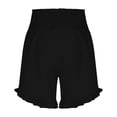thumbnail image 6 of Levmjia Womens Ruffled Wrap Shorts High Waist Casual Polyester Elastic Waist Pocket Shorts for Everyday Wear Yoga Beach and Vacation All Season Comfort Stretchy Fit, 6 of 7