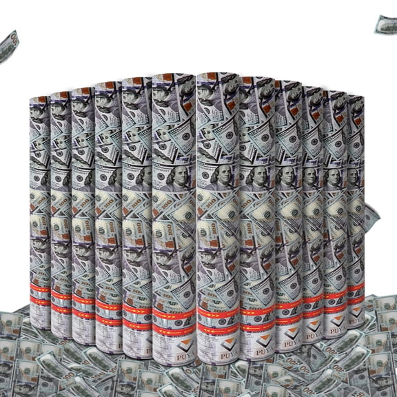 12 pcs Party Poppers, Confetti Launchers, Dollar-themed Confetti Cannons – ideal for New Year's Eve parties, and also suitable for graduation ceremonies, Christmas, birthdays, weddings