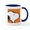 White/Navy Inside, variant on CafePress - Fresh Orange Snoopy Mug - 11 oz Ceramic Mug - Novelty Coffee Tea Cup