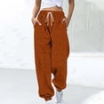 thumbnail image 2 of GJSYRH Women's Sweatpants Casual Wide Leg Trousers Featuring Vertical Ribbed Stripes Comfortable Stretchy High Waist Design For Everyday Fashion Outfits, 2 of 6