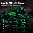 thumbnail image 2 of Joyfy Toddler Sleeping Bag for Kids 66" x 33" Glow in The Dark Kids Sleeping Bag with Pillow for Boys and Girls Ages 3+ Soft Flannel Toddler Nap Mat for Preschool Daycare Sleepover- Blue Space, 2 of 5
