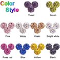 thumbnail image 3 of 100 PCS 8mm Pave Czech Rhinestone Disco Ball Clay Spacer Beads with 1mm Hole 10 Assorted Colors Round Polymer Clay Charms Beads for Shamballa Jewelry Making Colorful, 3 of 5