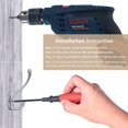 thumbnail image 5 of Coat Hook, 6pcs Silver Metal Hooks With Screws - Wall Mounted, 5 of 5