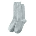 thumbnail image 1 of Women's Casual Home Solid Color Mid-Calf Socks, Warm Wool, Polyester, One Size Fits Shoe Sizes 35-42, 1 of 4