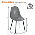 thumbnail image 3 of Homy Casa Set of 4 Eco-Friendly Dining Chairs Modern Upholstered Side Chairs with Ergonomic Curved Back and Sturdy Metal Legs for Sustainable Kitchen Dining Room and Apartment, 3 of 6