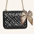 thumbnail image 2 of Unique Bargains 1 Pc Trendy Double Layer Bow Handbag Charm Bag Accessories Brown, 2 of 5