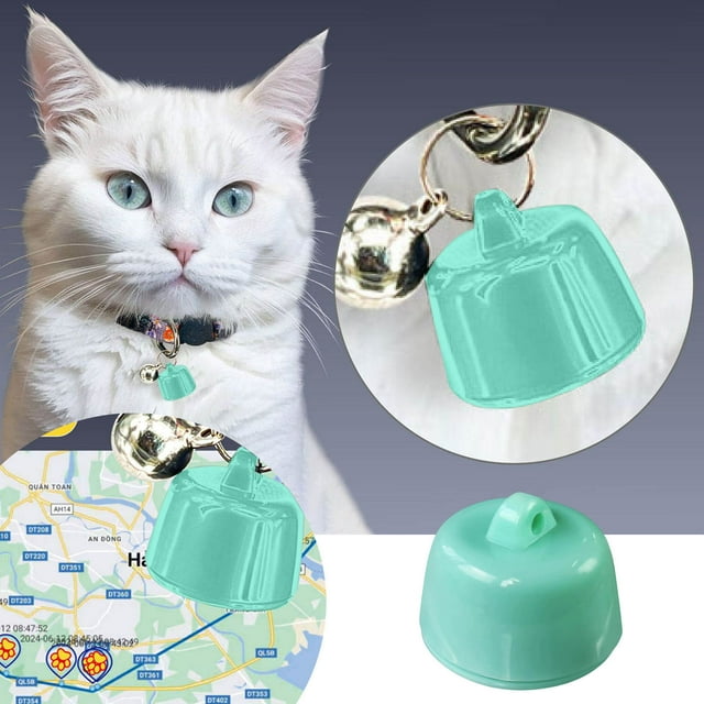 Fournitures pour Animaux Mini Localisateur de Collier Intelligent pour Chats Suivi Réel Léger Appareil Perdu Extérieur Android et Compatibilité Audio Amélioré Construction TPR Durable