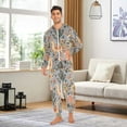thumbnail image 6 of FORMRS Onesies Pajama for Adults Unisex Hoodie Winter Jumpsuit One Piece Sleepwear, Sizes S-2XL, Gray Llama Pattern, 6 of 7