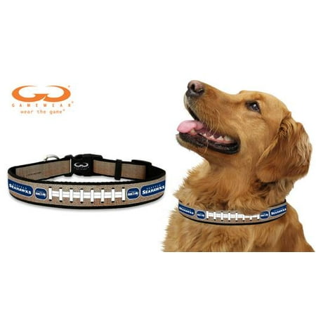 Seattle Seahawks Reflective Medium (M) NFL Football Safety Pet Dog Collar
