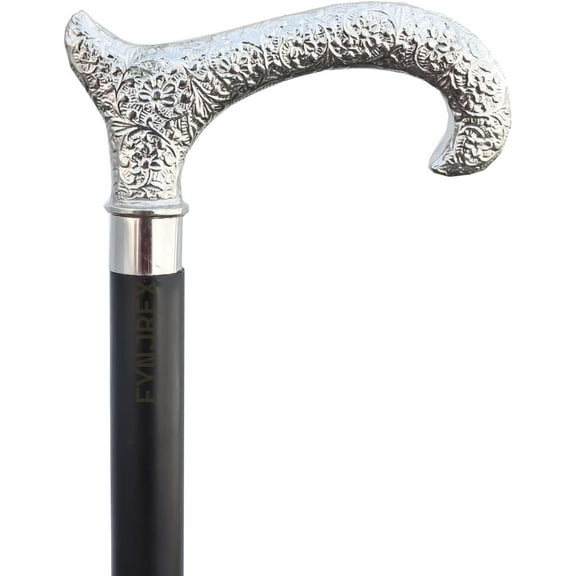 Handcrafted Wooden Walking Cane – Vintage Brass & Silver knob Handle Walking Stick, Elegant Gift for Collectors