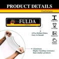 thumbnail image 3 of Fulda, Germany - German Flag Sign - Metal Novelty Bar Signs, Pub Room Wall Decor, Personalized Aluminum Street Sign, Man Cave Sign Custom, City Signs - 4x16 inches, 3 of 9