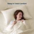 thumbnail image 4 of SLEEP ZONE 85gsm Bed Sheet Set, Microfiber Wrinkle-free Bedding set with 14" Pocket Beige, Queen, 4 of 9