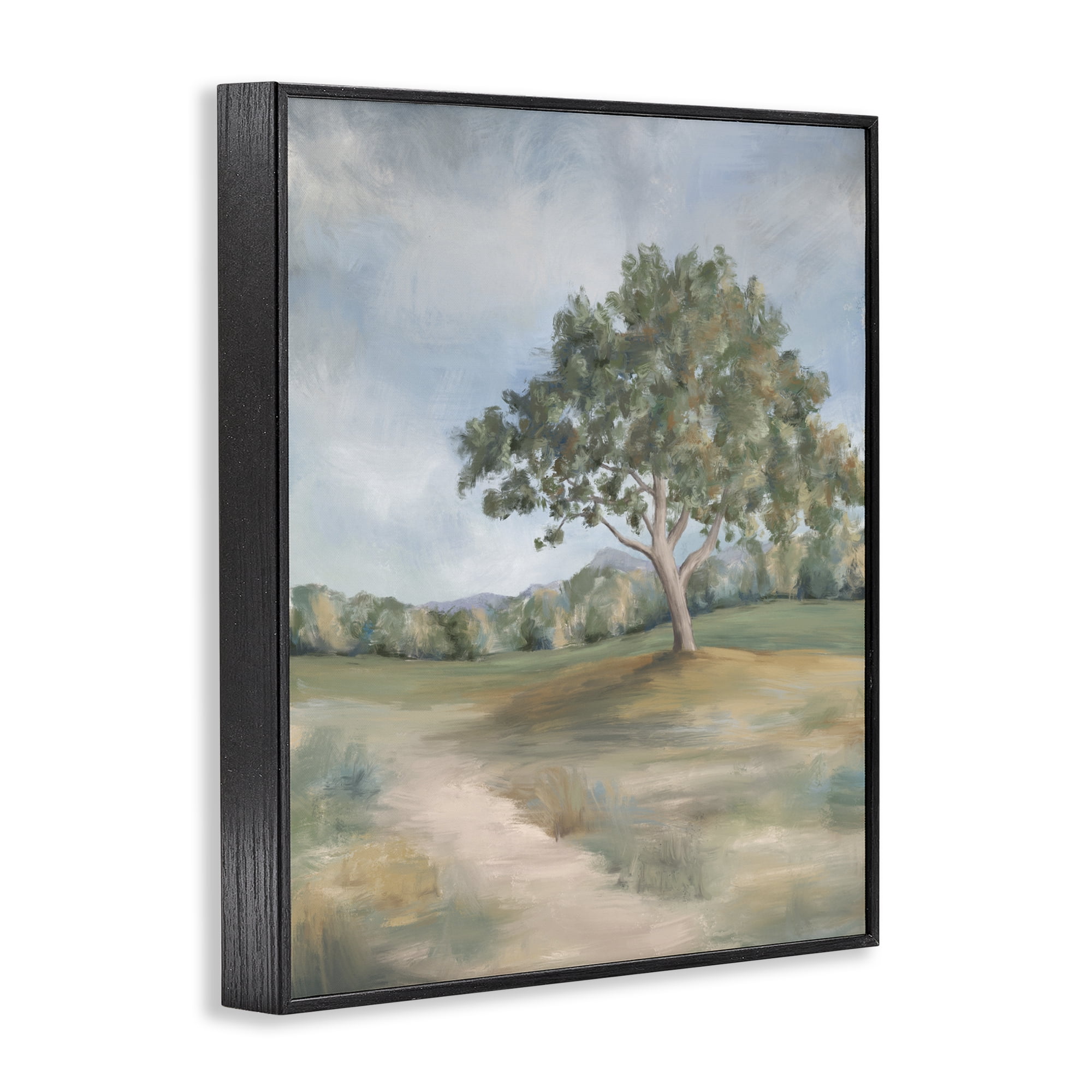 Countryside Tree Scenery Black Framed Giclee Art, design by Leah Noel Art