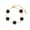 Black, variant on Four-leaf clover stainless steel bracelet for ladies, 18K gold-plated lucky five-leaf flower link bracelet, festival gift